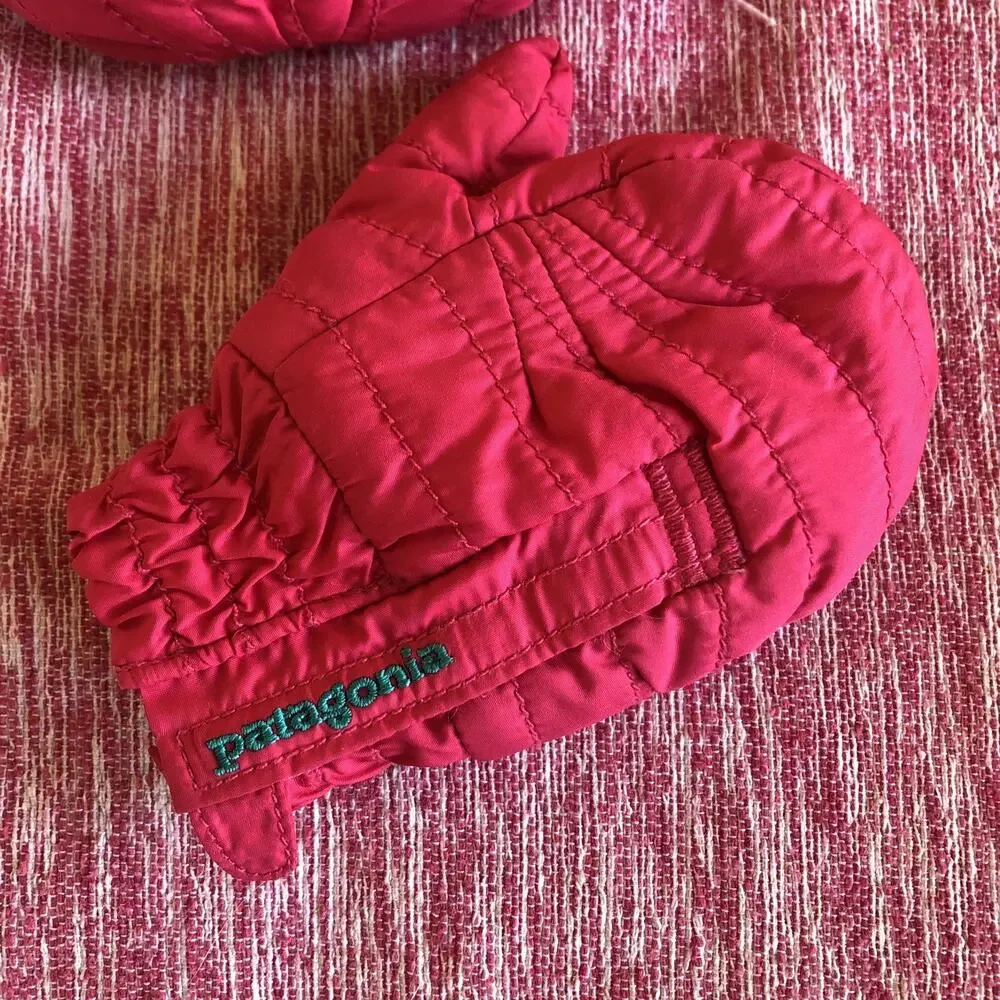 PATAGONIA BABY PUFF MITTS 0-3M STRAIGHT Pink INFANT MITTENS insulated